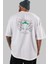 Joker (2) Arka Baskılı Beyaz Oversize T-Shirt Bisiklet Yaka Pamuk Erkek Kadın 5