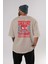 Spiderman (20) Arka Baskılı Bej Oversize T-Shirt Bisiklet Yaka Pamuk Erkek Kadın 4