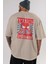 Spiderman (20) Arka Baskılı Bej Oversize T-Shirt Bisiklet Yaka Pamuk Erkek Kadın 5