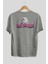 Youth Has No Age Arka Baskılı Gri Oversize T-Shirt Unisex Erkek Kadın Bisiklet Yaka 2