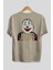 Joker (10) Arka Baskılı Bej Oversize T-Shirt Bisiklet Yaka Pamuk Erkek Kadın 2