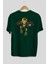 Iron Man (1) Arka Baskılı Zümrüt Yeşili Oversize T-Shirt Bisiklet Yaka Erkek Kadın 2