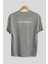 Unknown Yazılı Arka Baskılı Gri Oversize T-Shirt Unisex Erkek Kadın Bisiklet Yaka 2