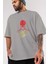 Flash Avengers (2) Ön Baskılı Gri Oversize T-Shirt Bisiklet Yaka Pamuk Erkek Kadın 3