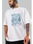 Game Of Thrones Gece Kralı Ön Baskılı Beyaz Oversize T-Shirt Bisiklet Yaka Erkek Kadın 3