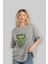 Hulk (4) Ön Baskılı Gri Oversize T-Shirt Bisiklet Yaka Pamuk Erkek Kadın 4