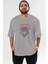 Game Of Thrones Dracarys Ön Baskılı Gri Oversize T-Shirt Bisiklet Yaka Pamuk Erkek Kadın 1