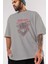Game Of Thrones Dracarys Ön Baskılı Gri Oversize T-Shirt Bisiklet Yaka Pamuk Erkek Kadın 3