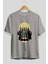 Batman 6 Ön Baskılı Gri Oversize T-Shirt Bisiklet Yaka Pamuk Erkek Kadın 2