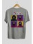 Squid Game (1) Arka Baskılı Gri Oversize T-Shirt Bisiklet Yaka Pamuk Erkek Kadın 2