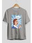 Everyday Is Women Day Ön Baskılı Gri Oversize T-Shirt Unisex Erkek Kadın Bisiklet Yaka 2