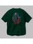 Superman Arka Baskılı Zümrüt Yeşili Oversize T-Shirt Erkek Kadın Bisiklet Yaka 3