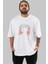 Joker (5) Ön Baskılı Beyaz Oversize T-Shirt Bisiklet Yaka Erkek Kadın 1