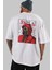 Squid Game (5) Arka Baskılı Beyaz Oversize T-Shirt Bisiklet Yaka Pamuk Erkek Kadın 5