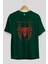 Spiderman (11) Ön Baskılı Zümrüt Yeşili Oversize T-Shirt Bisiklet Yaka Pamuk Erkek Kadın 2