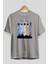 Dubai Yazılı Ön Baskılı Gri Oversize T-Shirt Unisex Erkek Kadın Bisiklet Yaka 2