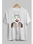 Joker (10) Ön Baskılı Beyaz Oversize T-Shirt Bisiklet Yaka Erkek Kadın 2