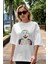 Joker (10) Ön Baskılı Beyaz Oversize T-Shirt Bisiklet Yaka Erkek Kadın 5
