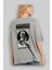 Nicola Tesla Ip Man Arka Baskılı Gri Oversize T-Shirt Unisex Erkek Kadın Bisiklet Yaka 3