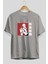 Sukuna Ryoumen 2 Anime Ön Baskılı Gri Oversize T-Shirt %100 Pamuk Erkek Kadın 2
