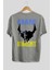 Batman (16) Arka Baskılı Gri Oversize T-Shirt Bisiklet Yaka Pamuk Erkek Kadın 2