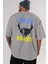 Batman (16) Arka Baskılı Gri Oversize T-Shirt Bisiklet Yaka Pamuk Erkek Kadın 5