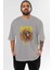 Vinsmoke Sanji Anime Ön Baskılı Gri Oversize T-Shirt %100 Pamuk Erkek Kadın 1
