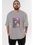 Motoko Kusanagi 4 Anime Ön Baskılı Gri Oversize T-Shirt %100 Pamuk Erkek Kadın 1