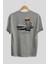 Teddy Bear The Secret Agent Arka Baskılı Gri Oversize T-Shirt Unisex Erkek Kadın Bisiklet Yaka 2