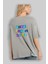Good Vibes Only Yazılı 3 Arka Baskılı Gri Oversize T-Shirt Unisex Erkek Kadın Bisiklet Yaka 3
