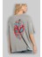 Spiderman (14) Arka Baskılı Gri Oversize T-Shirt Bisiklet Yaka Pamuk Erkek Kadın 3