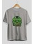 Hulk (7) Ön Baskılı Gri Oversize T-Shirt Bisiklet Yaka Pamuk Erkek Kadın 2