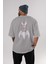 Spiderman (26) Arka Baskılı Gri Oversize T-Shirt Bisiklet Yaka Pamuk Erkek Kadın 4