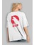 Team Godzilla Arka Baskılı Beyaz Oversize T-Shirt Bisiklet Yaka Pamuk Erkek Kadın 3
