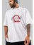 Kratos Gym Ön Baskılı Beyaz Oversize T-Shirt Bisiklet Yaka Erkek Kadın 3