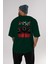 Squid Game (7) Arka Baskılı Zümrüt Yeşili Oversize T-Shirt Bisiklet Yaka Erkek Kadın 5