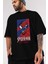 Spiderman (13) Ön Baskılı Siyah Oversize T-Shirt Bisiklet Yaka Erkek Kadın 3