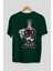 Vodka Bottle Arka Baskılı Zümrüt Yeşili Oversize T-Shirt Erkek Kadın Bisiklet Yaka 2