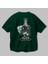 Vodka Bottle Arka Baskılı Zümrüt Yeşili Oversize T-Shirt Erkek Kadın Bisiklet Yaka 3
