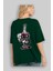 Vodka Bottle Arka Baskılı Zümrüt Yeşili Oversize T-Shirt Erkek Kadın Bisiklet Yaka 4