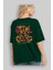 Teddy Bear Stay Cool 2 Arka Baskılı Zümrüt Yeşili Oversize T-Shirt Erkek Kadın Bisiklet Yaka 4