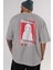 Marın Kıtagawa Anime Arka Baskılı Gri Oversize T-Shirt %100 Pamuk Erkek Kadın 5