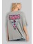 Swag Arka Baskılı Gri Oversize T-Shirt Unisex Erkek Kadın Bisiklet Yaka 3