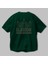 Glasgow Arka Baskılı Zümrüt Yeşili Oversize T-Shirt Unisex Erkek Kadın Bisiklet Yaka 3