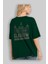 Glasgow Arka Baskılı Zümrüt Yeşili Oversize T-Shirt Unisex Erkek Kadın Bisiklet Yaka 4
