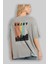 Enjoy New York Yazılı Arka Baskılı Gri Oversize T-Shirt Unisex Erkek Kadın Bisiklet Yaka 3