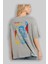 Star Wars Arka Baskılı Gri Oversize T-Shirt Bisiklet Yaka Pamuk Erkek Kadın 3