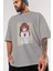 Nene Ebina 1 Anime Ön Baskılı Gri Oversize T-Shirt %100 Pamuk Erkek Kadın 3