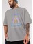 Naruto (8) Anime Ön Baskılı Gri Oversize T-Shirt %100 Pamuk Erkek Kadın 3