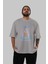 Naruto (8) Anime Ön Baskılı Gri Oversize T-Shirt %100 Pamuk Erkek Kadın 5